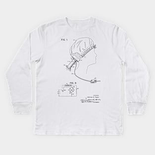 Portable Hair Dryer Vintage Patent Hand Drawing Kids Long Sleeve T-Shirt